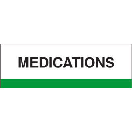Stick On Index Tabs, MEDICATIONS 1-1/2" X 1-1/4" (Pack of 100)