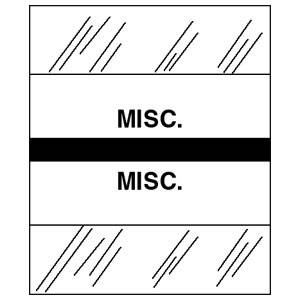 Stick On Index Tabs, MISC. 1-1/2" X 1-1/4" (Pack of 100)