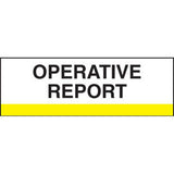 Stick On Index Tabs, OPERATIVE REPORT 1-1/2" X 1-1/4" (Pack of 100)