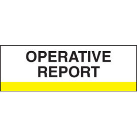 Stick On Index Tabs, OPERATIVE REPORT 1-1/2" X 1-1/4" (Pack of 100)