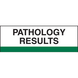 Stick On Index Tabs, PATHOLOGY RESULTS 1-1/2" X 1-1/4" (Pack of 100)