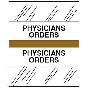 Stick On Index Tabs, PHYSICIANS ORDERS 1-1/2" X 1-1/4" (Pack of 100)