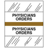 Stick On Index Tabs, PHYSICIANS ORDERS 1-1/2" X 1-1/4" (Pack of 100)