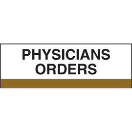 Stick On Index Tabs, PHYSICIANS ORDERS 1-1/2" X 1-1/4" (Pack of 100)