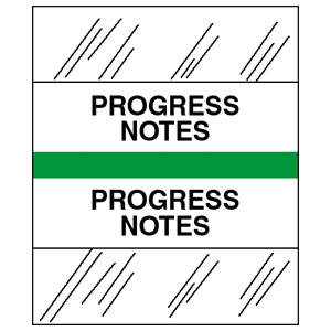 Stick On Index Tabs, PROGRESS NOTES 1-1/2" X 1-1/4" (Pack of 100)