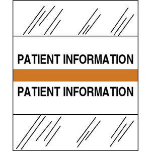 Stick On Index Tabs, PATIENT INFORMATION 1-1/2" X 1-1/4" (Pack of 100)