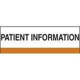 Stick On Index Tabs, PATIENT INFORMATION 1-1/2" X 1-1/4" (Pack of 100)