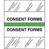 Stick On Index Tabs, CONSENT FORMS 1-1/2" X 1-1/4" (Pack of 100)