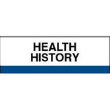 Stick On Index Tabs, HEALTH HISTORY 1-1/2" X 1-1/4" (Pack of 100)