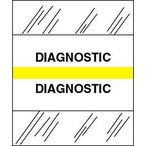 Stick On Index Tabs, DIAGNOSTIC 1-1/2" X 1-1/4" (Pack of 100)