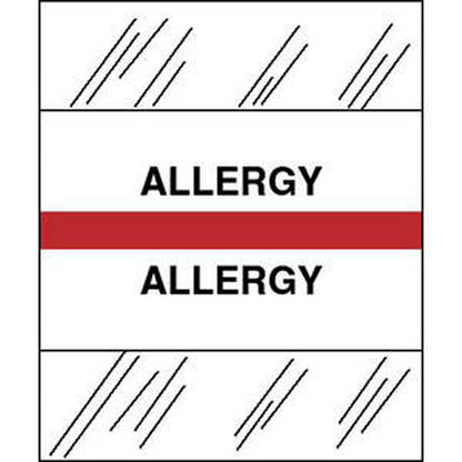 Stick On Index Tabs, ALLERGY 1-1/2" X 1-1/4" (Pack of 100)