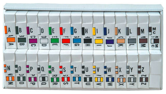 Jeter 7200 A-Z + Mc Complete Set, Includes Organizing Tray - Nationwide Filing Supplies