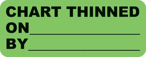 A1017 CHART THINNED- Fluorescent Green 2-1/4" X 7/8" (Roll of 420)