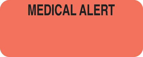 A1031 MEDICAL ALERT- Fluorescent Red, 1-7/8" X 3/4"(Roll of 500)