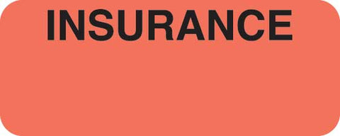 A1035 INSURANCE- Fluorescent Red, 1-7/8" X 3/4"(Roll of 500)