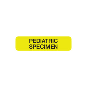 A1057 PEDIATRIC SPECIMEN- Fluorescent Yellow, 1-1/4" X 5/16" (Roll of 250)