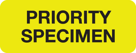A1058 PRIORITY SPECIMEN- Fluorescent Yellow 2-1/4" X 7/8" (Roll of 250)