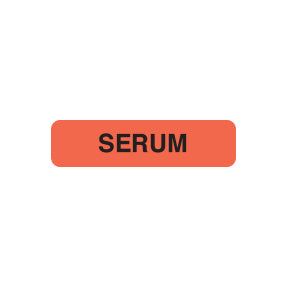A1069 SERUM- Fluorescent Red, 1-1/4" X 5/16" (Roll of 250)