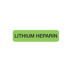 A1073 LITHIUM HEPARIN- Fluorescent Green, 1-1/4" X 5/16" (Roll of 500)