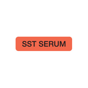 A1075 SST SERUM- Fluorescent Red, 1-1/4" X 5/16" (Roll of 500)