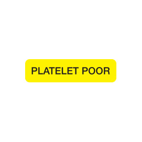 A1077 PLATELET POOR- Fluorescent Yellow, 1-1/4" X 5/16" (Roll of 500)