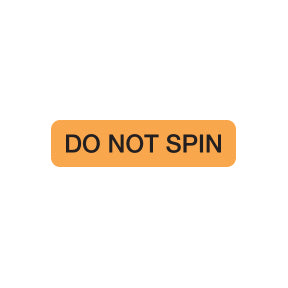 A1079 DO NOT SPIN- Fluorescent Orange, 1-1/4" X 5/16" (Roll of 500)