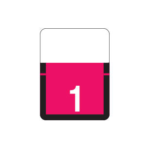 Tab 1306 "1" Labels 1" X 3/4" Vinyl- Roll of 500