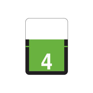 Tab 1306 "4" Labels 1" X 3/4" Vinyl- Roll of 500