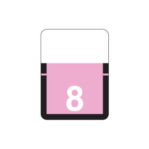 Tab 1306 "8" Labels 1" X 3/4" Vinyl- Roll of 500
