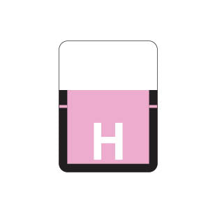 Tab 1307 "H" Labels 1" X 3/4" Vinyl- Roll of 500