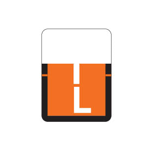 Tab 1307 "L" Labels 1" X 3/4" Vinyl- Roll of 500