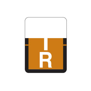 Tab 1307 "R" Labels 1" X 3/4" Vinyl- Roll of 500