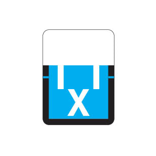 Tab 1307 "X" Labels 1" X 3/4" Vinyl- Roll of 500