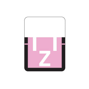 Tab 1307 "Z" Labels 1" X 3/4" Vinyl- Roll of 500