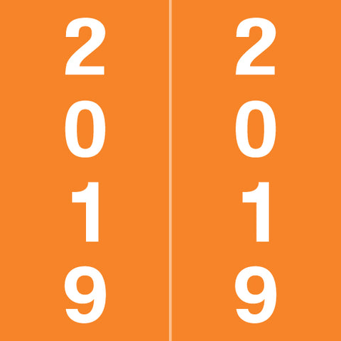 IFC Year 2019 labels, 1-7/8H x 1-7/8W Laminated- Roll of 500