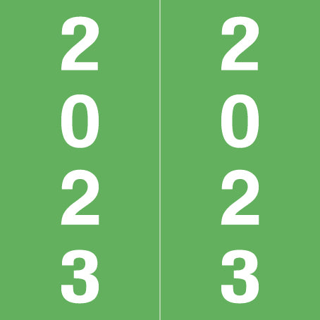 IFC Year 2023 labels, 1-7/8H x 1-7/8W Laminated- Roll of 500