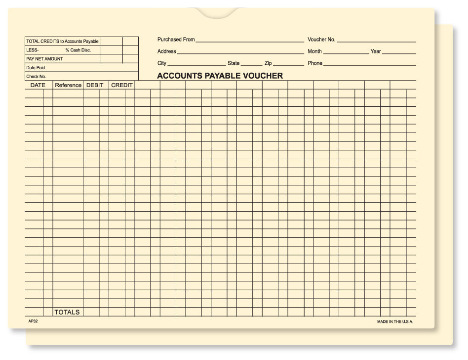 Accounts Payable Voucher Envelopes, 9" x 12" (Box of 100)