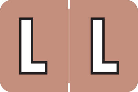 Amerifile Colorbrite "L" Labels 1" X 1-1/2" Laminated- Roll of 500