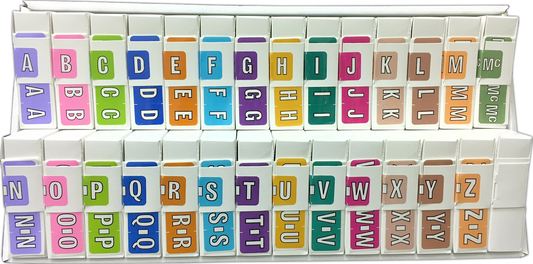 Amerifile Colorbrite A-Z+MC Complete Set- Includes Organizing Tray
