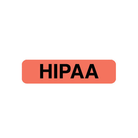 ARD3828 HIPAA- Fluorescent Red 1 1/4" X 5/16" (Roll of 500)