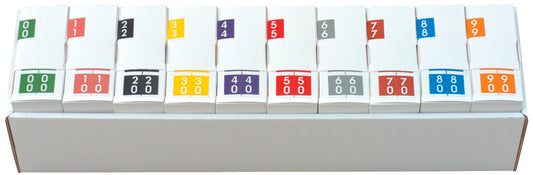 Barkley DAVM Double Digit 00-99 Complete Set, Includes Organizing Tray - Nationwide Filing Supplies