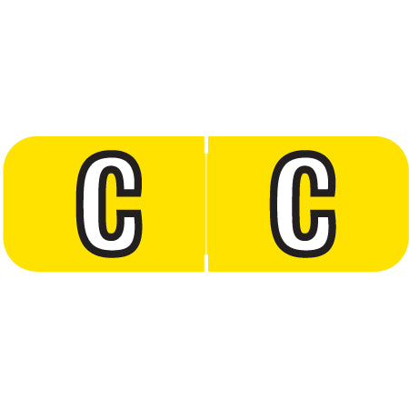 Barkley ABAM Alpha "C" Labels, 1/2" x 1-1/2" Laminated- Roll of 500