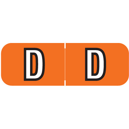 Barkley ABAM Alpha "D" Labels, 1/2" x 1-1/2" Laminated- Roll of 500