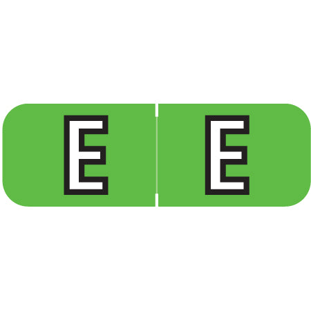 Barkley ABAM Alpha "E" Labels, 1/2" x 1-1/2" Laminated- Roll of 500