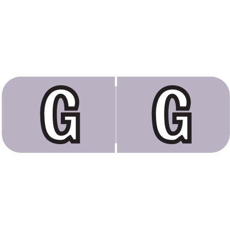 Barkley ABAM Alpha "G" Labels, 1/2" x 1-1/2" Laminated- Roll of 500