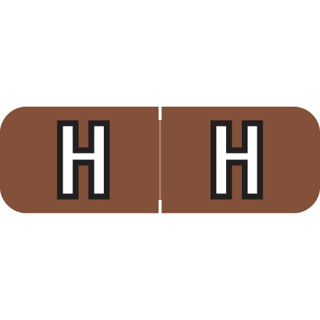 Barkley ABAM Alpha "H" Labels, 1/2" x 1-1/2" Laminated- Roll of 500