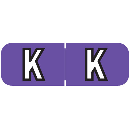 Barkley ABAM Alpha "K" Labels, 1/2" x 1-1/2" Laminated- Roll of 500