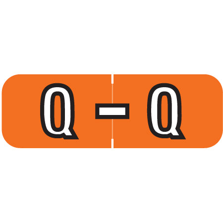 Barkley ABAM Alpha "Q" Labels, 1/2" x 1-1/2" Laminated- Roll of 500