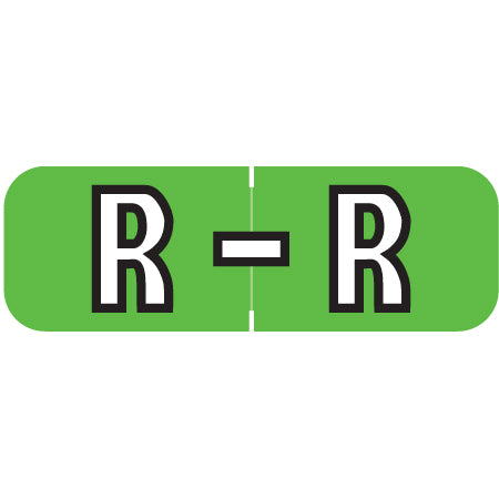 Barkley ABAM Alpha "R" Labels, 1/2" x 1-1/2" Laminated- Roll of 500