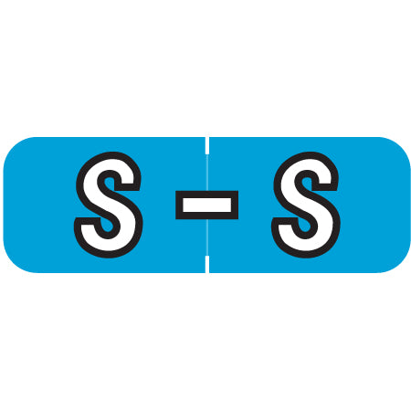 Barkley ABAM Alpha "S" Labels, 1/2" x 1-1/2" Laminated- Roll of 500